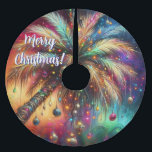 Falda Para El Árbol De Navidad De Poliéster Navidades caprichosos Palm Tree Tropical Beach Viv<br><div class="desc">Navidades caprichosos Palm Tree Tropical Beach Vivid</div>