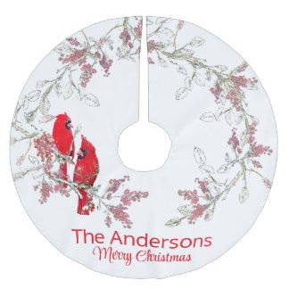 Falda Para El Árbol De Navidad De Poliéster Navidades cardinal Tree Skirt