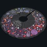 Falda Para El Árbol De Navidad De Poliéster Navidades Celebración Chalkboard Circle<br><div class="desc">Falda festiva de árbol de Navidad en un tema de moda en el pizarrón con ciervos,  regalos,  flores,  copos de nieve y otro arte navideño.</div>