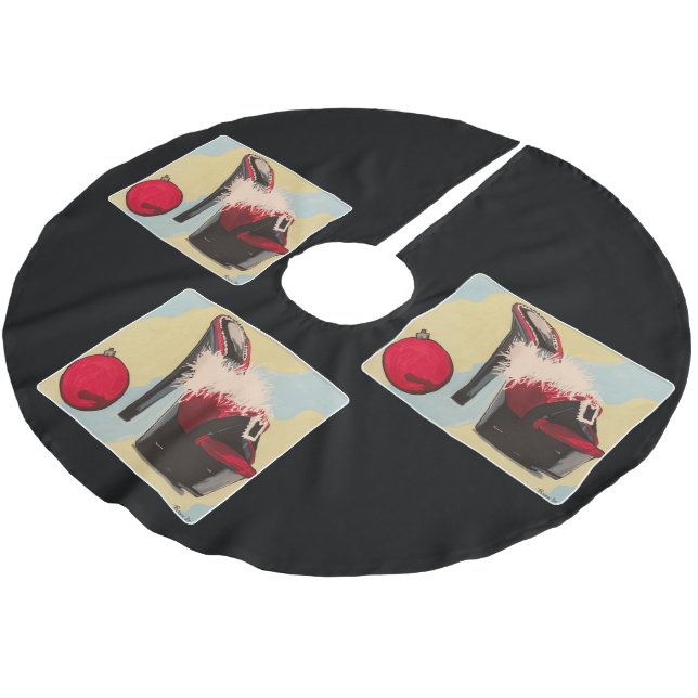 Falda Para El Árbol De Navidad De Poliéster Navidades Chicas traviesos 2020 (Angular)