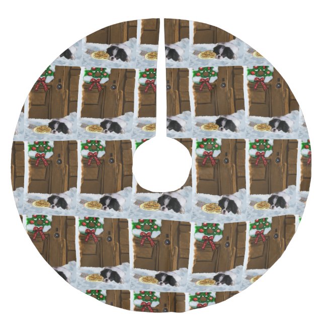 Falda Para El Árbol De Navidad De Poliéster Navidades chinos de Japón (Anverso)