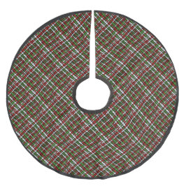 Falda Para El Árbol De Navidad De Poliéster Navidades Color Burlap Diagonal Tejido Gráfico