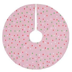 Falda Para El Árbol De Navidad De Poliéster Navidades contemporáneos con puntos de polka