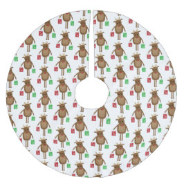 Falda Para El Árbol De Navidad De Poliéster Navidades cortos Ropa de árbol de compras de renos