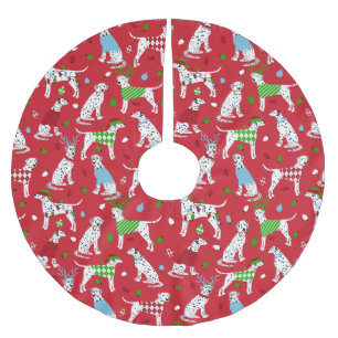 Falda Para El Árbol De Navidad De Poliéster Navidades Dalmatian