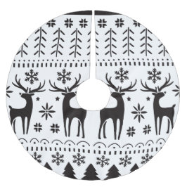 Falda Para El Árbol De Navidad De Poliéster Navidades de arte popular moderno reno