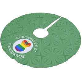 Falda Para El Árbol De Navidad De Poliéster Navidades de bandera de ángel negro del orgullo ga