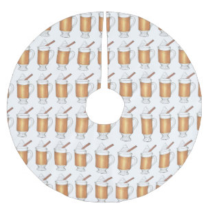 Falda Para El Árbol De Navidad De Poliéster Navidades de bebidas calientes de Rum caliente cal