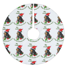 Falda Para El Árbol De Navidad De Poliéster Navidades de Black and Tan Coonhound