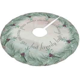 Falda Para El Árbol De Navidad De Poliéster Navidades de Borgoña Berry Holly Pine