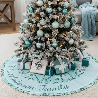 Falda Para El Árbol De Navidad De Poliéster Navidades de Candy Cane Peppermint