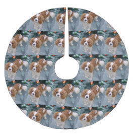 Falda Para El Árbol De Navidad De Poliéster Navidades de Cavalier King Charles Spaniel
