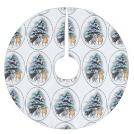 Falda Para El Árbol De Navidad De Poliéster Navidades de Chihuahua