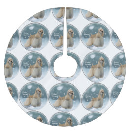 Falda Para El Árbol De Navidad De Poliéster Navidades de Cocker Spaniel Regalos