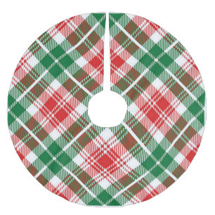 Falda Para El Árbol De Navidad De Poliéster Navidades de Diseño de Plaid de Escocia