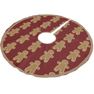 Falda Para El Árbol De Navidad De Poliéster Navidades de feriado de pan de jengibre