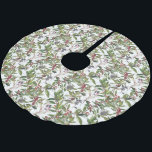 Falda Para El Árbol De Navidad De Poliéster Navidades de feriado de Rustic Winter Holly Berrie<br><div class="desc">Esta rústica falda de árbol de Navidad tiene bayas acuáticas y ramas en tonos verdes y rojos sobre un fondo blanco. Bellamente creado por Simply Farmhouse Press.</div>