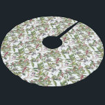 Falda Para El Árbol De Navidad De Poliéster Navidades de feriado de Rustic Winter Holly Berrie<br><div class="desc">Esta rústica falda de árbol de Navidad tiene bayas acuáticas y ramas en tonos verdes y rojos sobre un fondo blanco. Bellamente creado por Simply Farmhouse Press.</div>