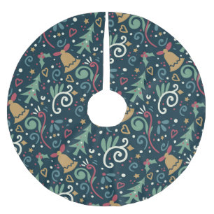 Falda Para El Árbol De Navidad De Poliéster Navidades de invierno divertidos y extravagantes g