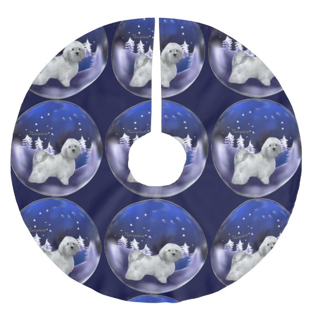 Falda Para El Árbol De Navidad De Poliéster Navidades de La Habana (Anverso)