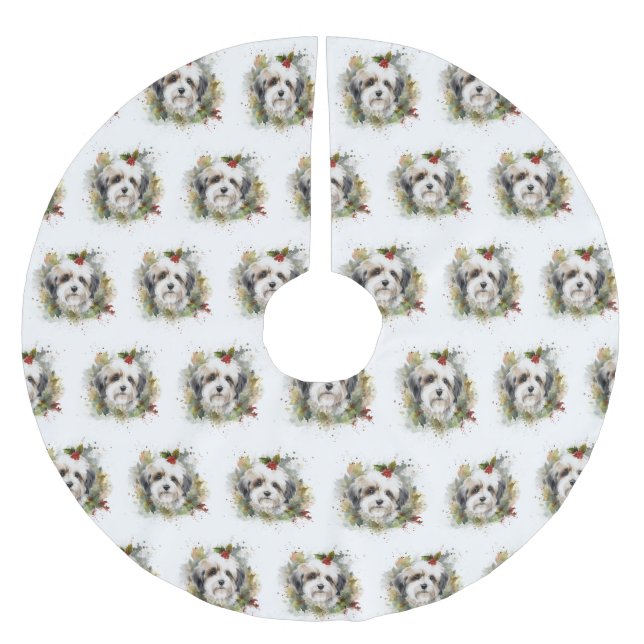 Falda Para El Árbol De Navidad De Poliéster Navidades de La Habana Sostienen Festividades (Anverso)