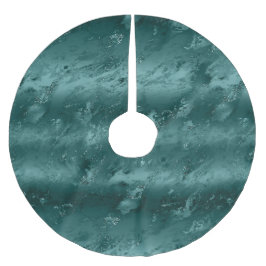 Falda Para El Árbol De Navidad De Poliéster Navidades de Mármol Verde Esmeralda Glitzy