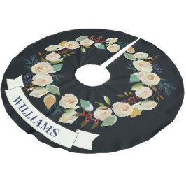 Falda Para El Árbol De Navidad De Poliéster Navidades de moda Rosa Modelo de corona