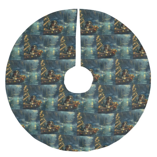 Falda Para El Árbol De Navidad De Poliéster Navidades de montaña de Berna (Anverso)