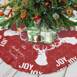 Falda Para El Árbol De Navidad De Poliéster Navidades de Moose de Flecha Cruzada de Chalkboard<br><div class="desc">Patrón de flecha cruzada Vino rojo profundo y Navidades de musgo rojo blanco o cualquier color personalizado - sólo haga clic en personalizar para cambiar el color en la herramienta de diseño.</div>