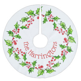 Falda Para El Árbol De Navidad De Poliéster Navidades de nombre personalizado falda de árbol d