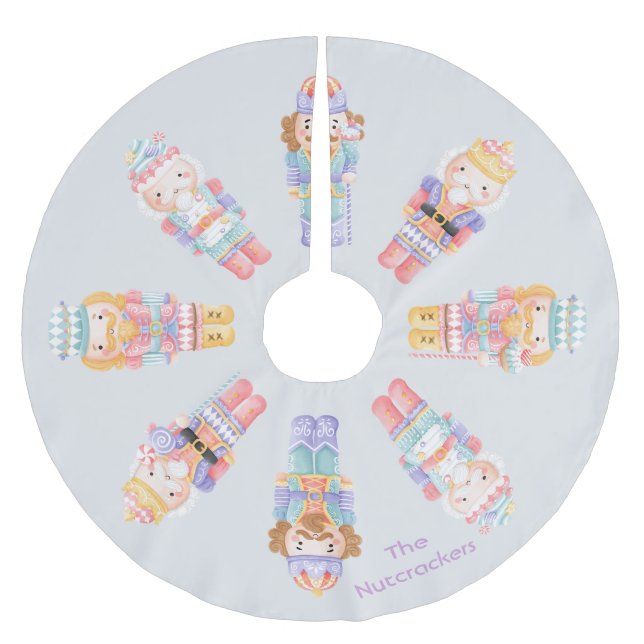 Falda Para El Árbol De Navidad De Poliéster Navidades de Nutcracker (Anverso)