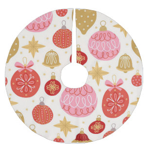 Falda Para El Árbol De Navidad De Poliéster Navidades de Ornamentos Vintage