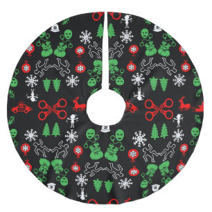 Falda Para El Árbol De Navidad De Poliéster Navidades de policía decorativos