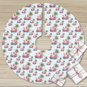 Falda Para El Árbol De Navidad De Poliéster Navidades de Santa Beach