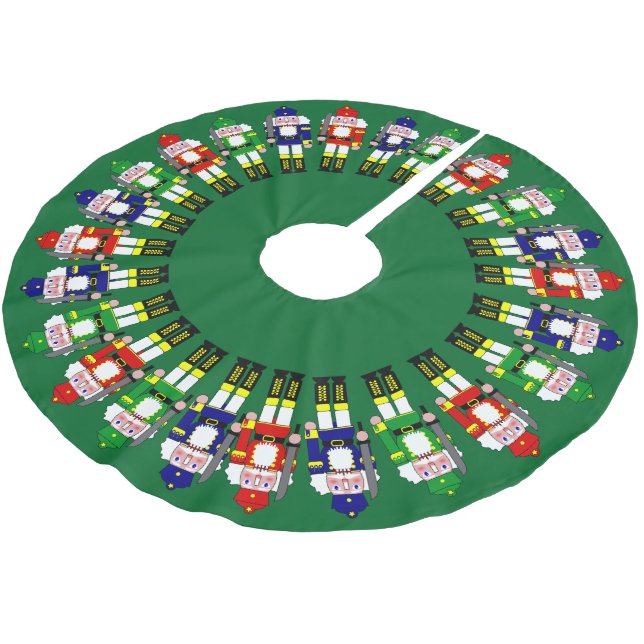 Falda Para El Árbol De Navidad De Poliéster Navidades de soldados desnudistas (Angular)