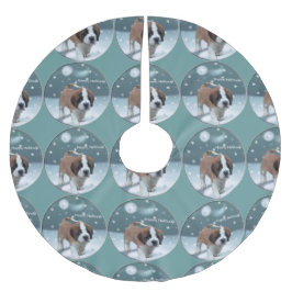 Falda Para El Árbol De Navidad De Poliéster Navidades de St Bernard