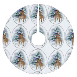 Falda Para El Árbol De Navidad De Poliéster Navidades de Staffordshire Bull Terrier