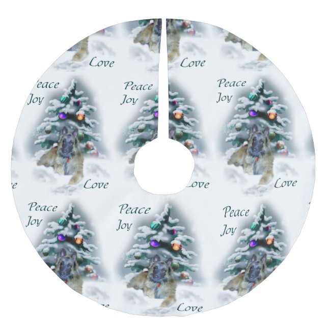 Falda Para El Árbol De Navidad De Poliéster Navidades de Tervuren de Bélgica (Anverso)