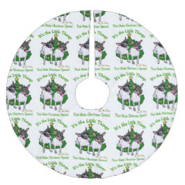 Falda Para El Árbol De Navidad De Poliéster Navidades de Toy Fox Terrier