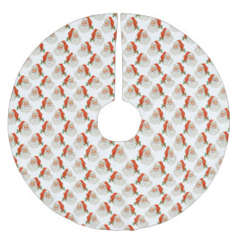 Falda Para El Árbol De Navidad De Poliéster Navidades de Vintage Jolly St. Nick Santa Claus