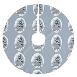 Falda Para El Árbol De Navidad De Poliéster Navidades de West Highland White Terrier