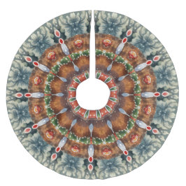 Falda Para El Árbol De Navidad De Poliéster Navidades decorativos verdes