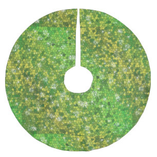 Falda Para El Árbol De Navidad De Poliéster Navidades del Purpurina Verde Lime Espuma mágica