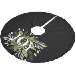 Falda Para El Árbol De Navidad De Poliéster Navidades disfrutan de la vegetación navideña