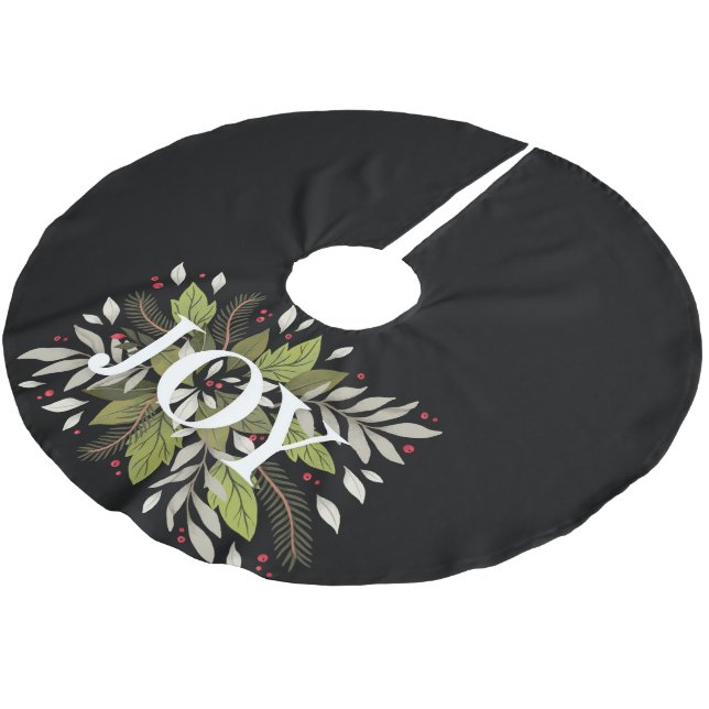 Falda Para El Árbol De Navidad De Poliéster Navidades disfrutan de la vegetación navideña (Angular)