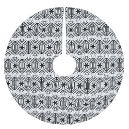 Falda Para El Árbol De Navidad De Poliéster Navidades escandinavos blancos negros con copas de