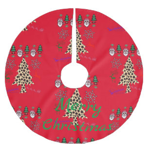 Falda Para El Árbol De Navidad De Poliéster Navidades feos al azar de Mishmash Thunder_Cove