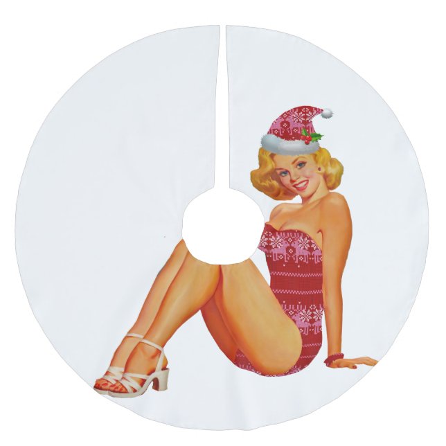 Falda Para El Árbol De Navidad De Poliéster navidades feos suéter (Anverso)