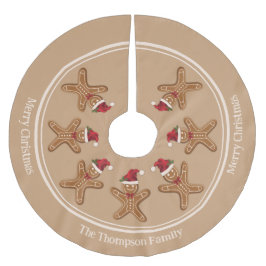 Falda Para El Árbol De Navidad De Poliéster Navidades festivos de pan de jengibre cocinan con 