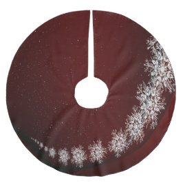 Falda Para El Árbol De Navidad De Poliéster Navidades Fiesta Crystal copas de nieve Rústica Ro